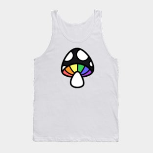 Rainbow Mushroom Discrete Pride Flag Tank Top